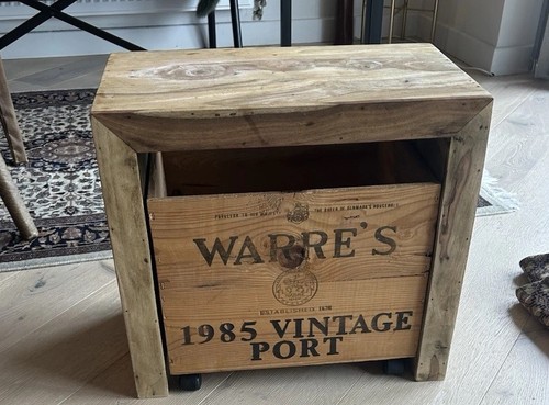 Unique wooden side table - side, with