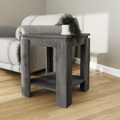 Grey lamp table side - table, end