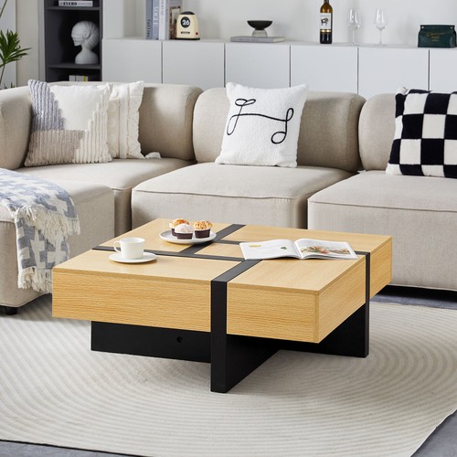 Square coffee table drawers - square,