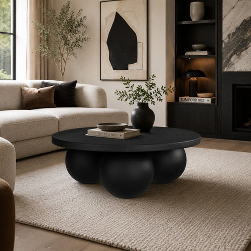 Kenji coffee table - coffee, round