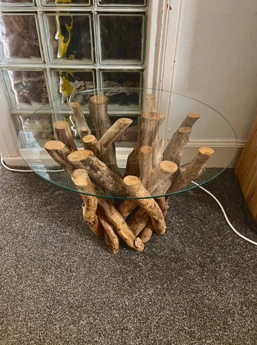 Driftwood coffee table round - driftwood,